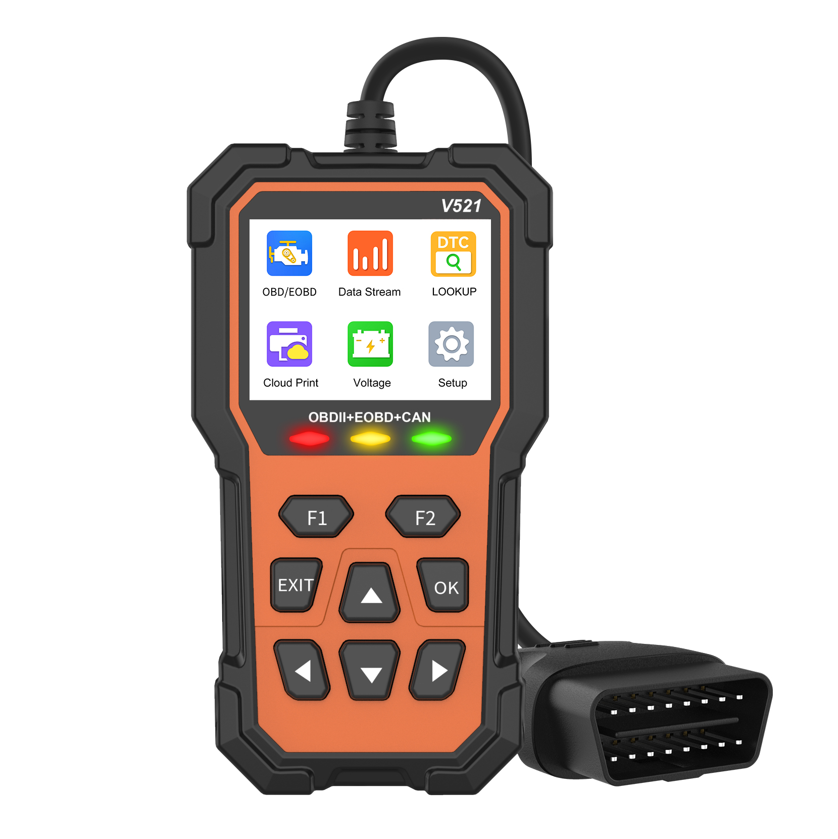V521 OBD2スキャナー診断ツール、プロフェッショナルOBDIIスキャナー